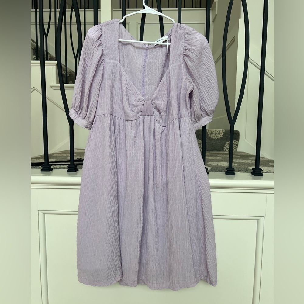 Rent The Runway Now Womens Lilac Babydoll Mini Dress In Size Xl — image 6 of 8